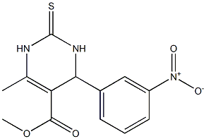 1,2,3,4-Tetrahydro-6-methyl-2-thioxo-4-(3-nitrophenyl)pyrimidine-5-carboxylic acid methyl ester Struktur