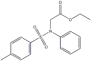 (-)-N-(p-Tolylsulfonyl)-D-phenylglycine ethyl ester Struktur