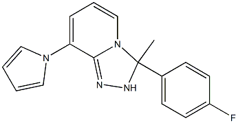 2,3-Dihydro-3-methyl-3-(4-fluorophenyl)-8-(1H-pyrrol-1-yl)-1,2,4-triazolo[4,3-a]pyridine Struktur