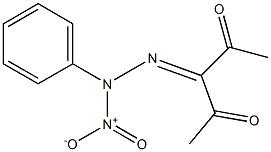 3-[2-Nitro-2-(phenyl)hydrazono]pentane-2,4-dione Struktur