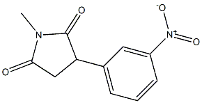 N-Methyl-2-(m-nitrophenyl)succinimide Struktur