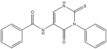 3-Phenyl-5-benzoylamino-2-thiouracil Struktur