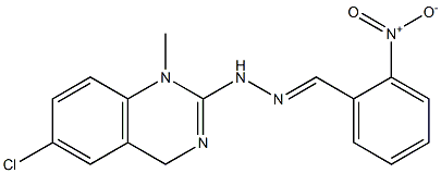 2-Nitrobenzaldehyde [[6-chloro-1,4-dihydro-1-methylquinazolin]-2-yl]hydrazone Struktur