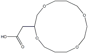 1,4,8,11-Tetraoxacyclotetradecane-2-acetic acid Struktur