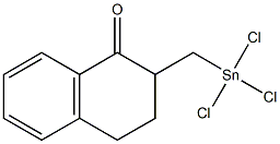 3,4-Dihydro-2-[(trichlorostannyl)methyl]naphthalen-1(2H)-one Struktur