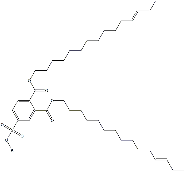 4-(Potassiosulfo)phthalic acid di(12-pentadecenyl) ester Struktur