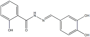 1-(3,4-Dihydroxybenzylidene)-2-(2-hydroxybenzoyl)hydrazine Struktur