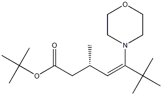 (3S)-5-Morpholino-3,6,6-trimethyl-4-heptenoic acid tert-butyl ester Struktur