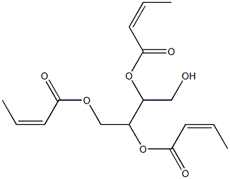 1,2,3,4-Butanetetrol 1,2,3-trisisocrotonate Struktur