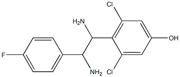 4-[1,2-Diamino-2-(4-fluorophenyl)ethyl]-3,5-dichlorophenol Struktur