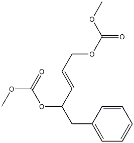 (2E)-1,4-Bis(methoxycarbonyloxy)-5-phenyl-2-pentene Struktur