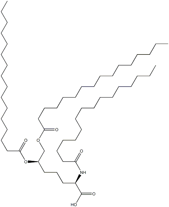 (2R,6R)-2-Palmitoylamino-6,7-di(palmitoyloxy)heptanoic acid Struktur