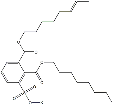 3-(Potassiosulfo)phthalic acid di(6-octenyl) ester Struktur