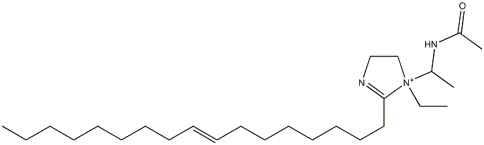 1-[1-(Acetylamino)ethyl]-1-ethyl-2-(8-heptadecenyl)-2-imidazoline-1-ium Struktur