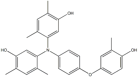 N,N-Bis(5-hydroxy-2,4-dimethylphenyl)-4-(4-hydroxy-3-methylphenoxy)benzenamine Struktur