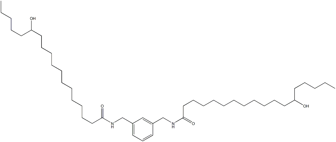 N,N'-(1,3-Phenylenebismethylene)bis(13-hydroxystearamide) Struktur