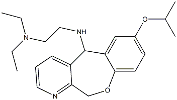 5,11-Dihydro-5-(2-diethylaminoethylamino)-7-isopropyloxy[1]benzoxepino[3,4-b]pyridine Struktur