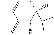 (1S,6R)-3,7,7-Trimethylbicyclo[4.1.0]hept-3-en-2-one Struktur