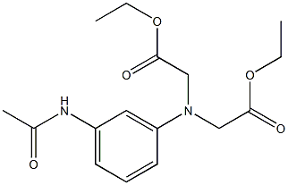 m-[N,N-Bis(ethoxycarbonylmethyl)amino]acetanilide Struktur