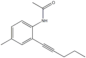 N-[4-Methyl-2-(1-pentynyl)phenyl]acetamide Struktur