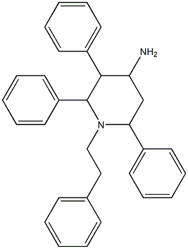 2,3,6-Triphenyl-1-(2-phenylethyl)piperidin-4-amine Struktur