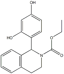 1-(2,4-Dihydroxyphenyl)-1,2,3,4-tetrahydroisoquinoline-2-carboxylic acid ethyl ester Struktur