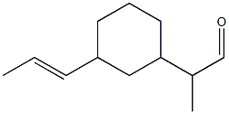 2-[3-(1-Propenyl)cyclohexyl]propanal Struktur