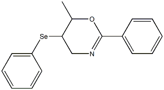 2-Phenyl-5-(phenylseleno)-6-methyl-5,6-dihydro-4H-1,3-oxazine Struktur