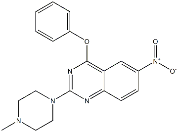 2-[4-Methyl-1-piperazinyl]-4-(phenoxy)-6-nitroquinazoline Struktur