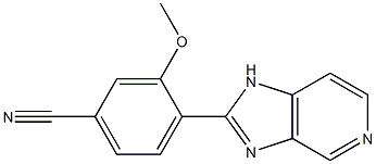 4-(1H-Imidazo[4,5-c]pyridin-2-yl)-3-methoxybenzene-1-carbonitrile Struktur