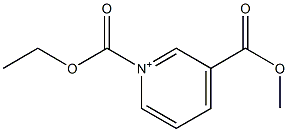 Pyridinium-1,3-dicarboxylic acid 1-ethyl 3-methyl ester Struktur