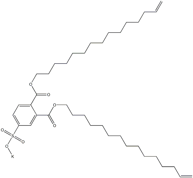 4-(Potassiosulfo)phthalic acid di(14-pentadecenyl) ester Struktur