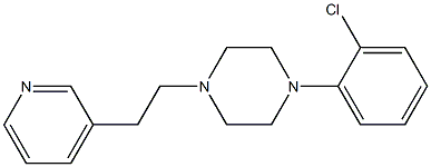 1-[2-(3-Pyridinyl)ethyl]-4-(2-chlorophenyl)piperazine Struktur