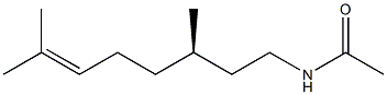 (-)-N-[(R)-3,7-Dimethyl-6-octenyl]acetamide Struktur