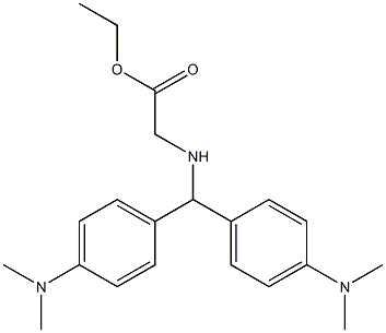 N-[Bis[4-(dimethylamino)phenyl]methyl]glycine ethyl ester Struktur