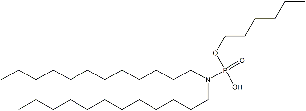 N,N-Didodecylamidophosphoric acid hydrogen hexyl ester Struktur