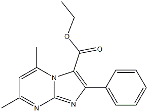 2-Phenyl-5-methyl-7-methylimidazo[1,2-a]pyrimidine-3-carboxylic acid ethyl ester Struktur