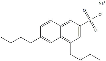 4,6-Dibutyl-2-naphthalenesulfonic acid sodium salt Struktur