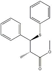 (2S,3S)-2-Methyl-3-phenyl-3-(phenylthio)propionic acid methyl ester Struktur