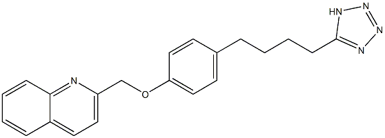 2-[4-[4-(1H-Tetrazol-5-yl)butyl]phenoxymethyl]quinoline Struktur