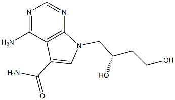 4-Amino-7-[(S)-2,4-dihydroxybutyl]-7H-pyrrolo[2,3-d]pyrimidine-5-carboxamide Struktur