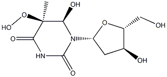 (5S,6R)-5,6-Dihydro-5-hydroperoxy-6-hydroxythymidine Struktur