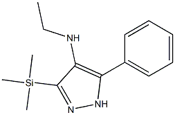 5-Phenyl-4-(ethylamino)-3-(trimethylsilyl)-1H-pyrazole Struktur