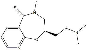 (8R)-7,8-Dihydro-8-(2-dimethylaminoethyl)-6-methyl-1,6-diaza-9-oxa-9H-benzocycloheptene-5(6H)-thione Struktur