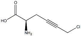 [R,(+)]-2-Amino-6-chloro-4-hexynoic acid Struktur