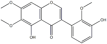 3',5-Dihydroxy-2',6,7-trimethoxyisoflavone Struktur