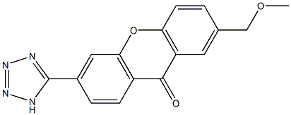 3-(1H-Tetrazol-5-yl)-7-methoxymethyl-9H-xanthen-9-one Struktur