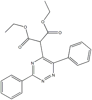 3,6-Diphenyl-1,2,4-triazine-5-malonic acid diethyl ester Struktur