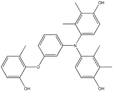 N,N-Bis(4-hydroxy-2,3-dimethylphenyl)-3-(2-hydroxy-6-methylphenoxy)benzenamine Struktur