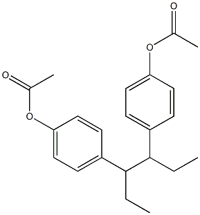 [(1,2-Diethylethylene)bis(p-phenylene)]bisacetate Struktur